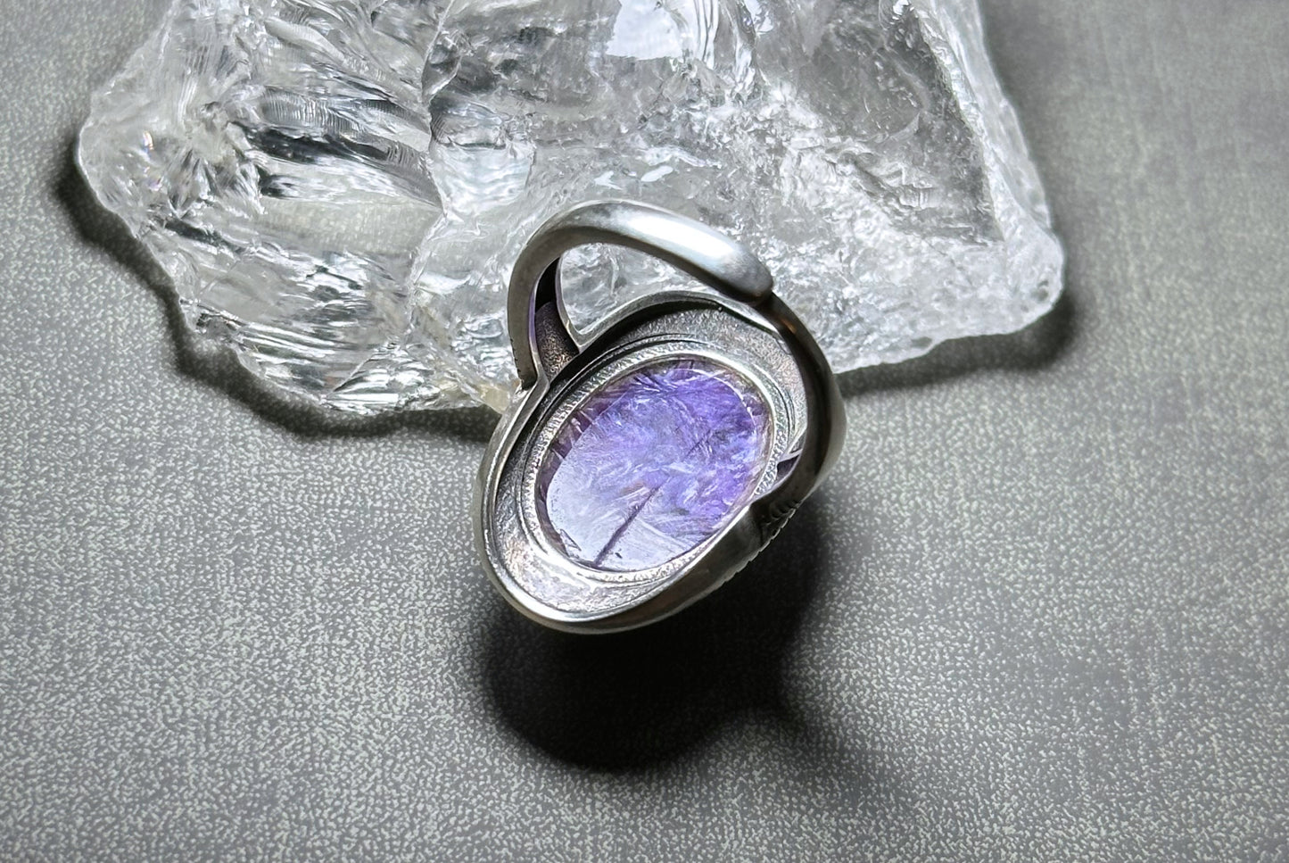 Natural Top Grade Charoite Silver Ring, Purple Charoite with best looking swirls patterns, Natural Charoite Ring, 天然收藏级俄罗斯紫龙晶纯银戒指
