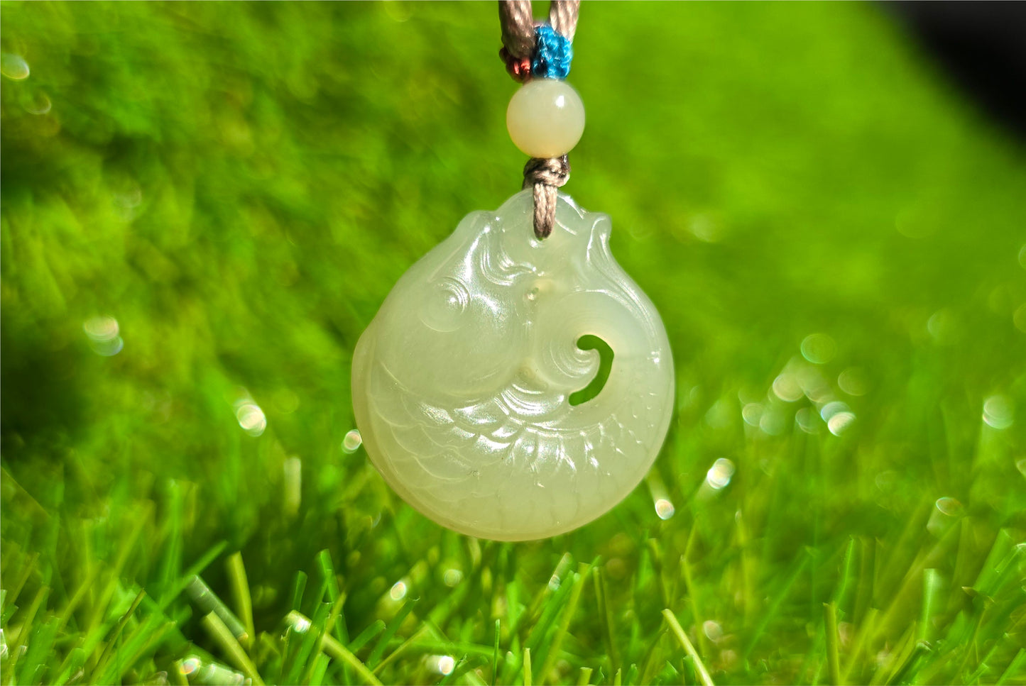 Certified Natural Qingshui Nephrite Jade Carved Koi Fish Pendant, 天然晴水和田玉雕刻锦鲤吊坠