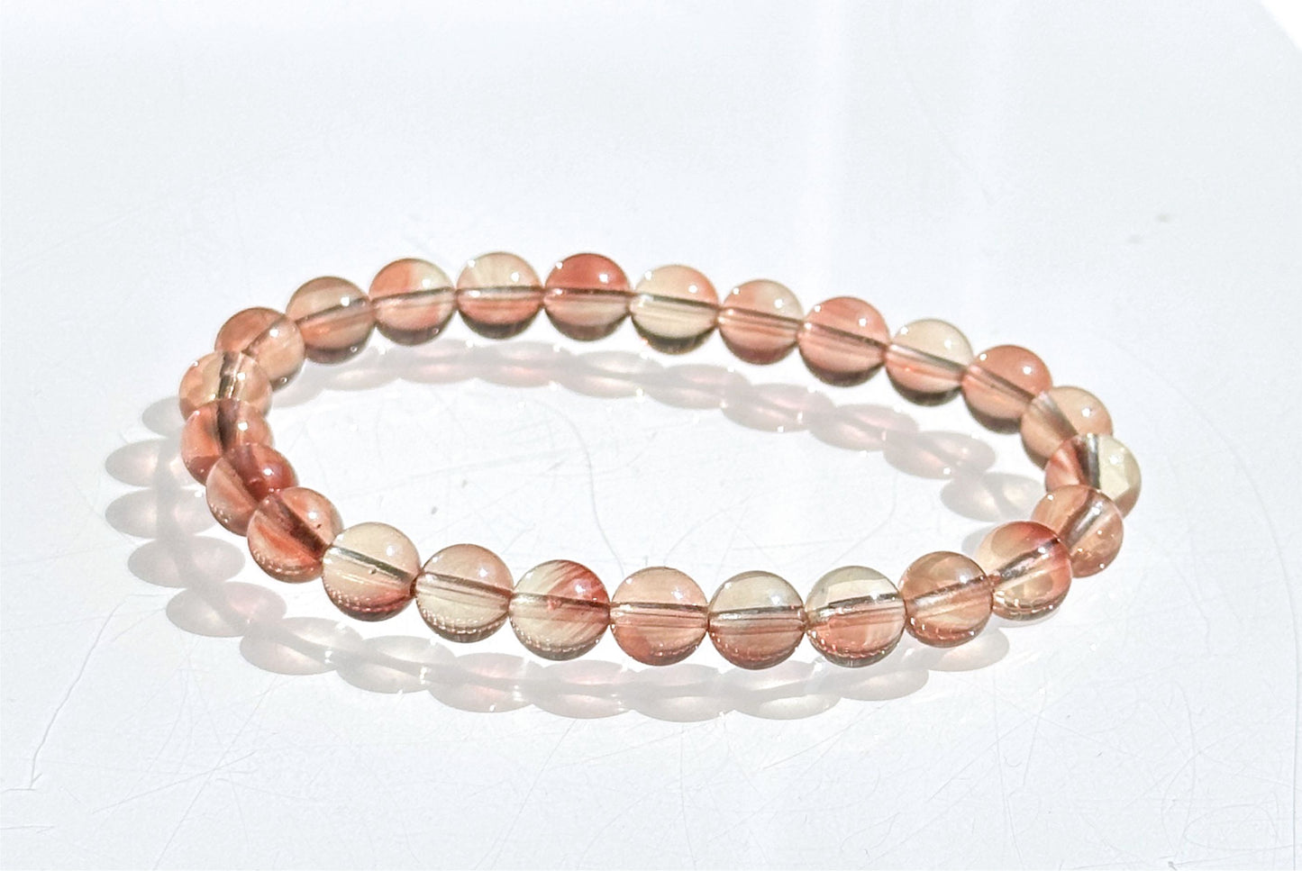 7.5mm+, Certified Natural Andesine labradorite bracelet, Andesine Bracelet, 天然安德森拉长石手串