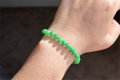 7mm+, Certified Natural Tsavorite Beads Bracelet, Rare Find Top Grade Natural Genuine Tsavorite Garnet Bracelet, 天然正色沙弗莱手串