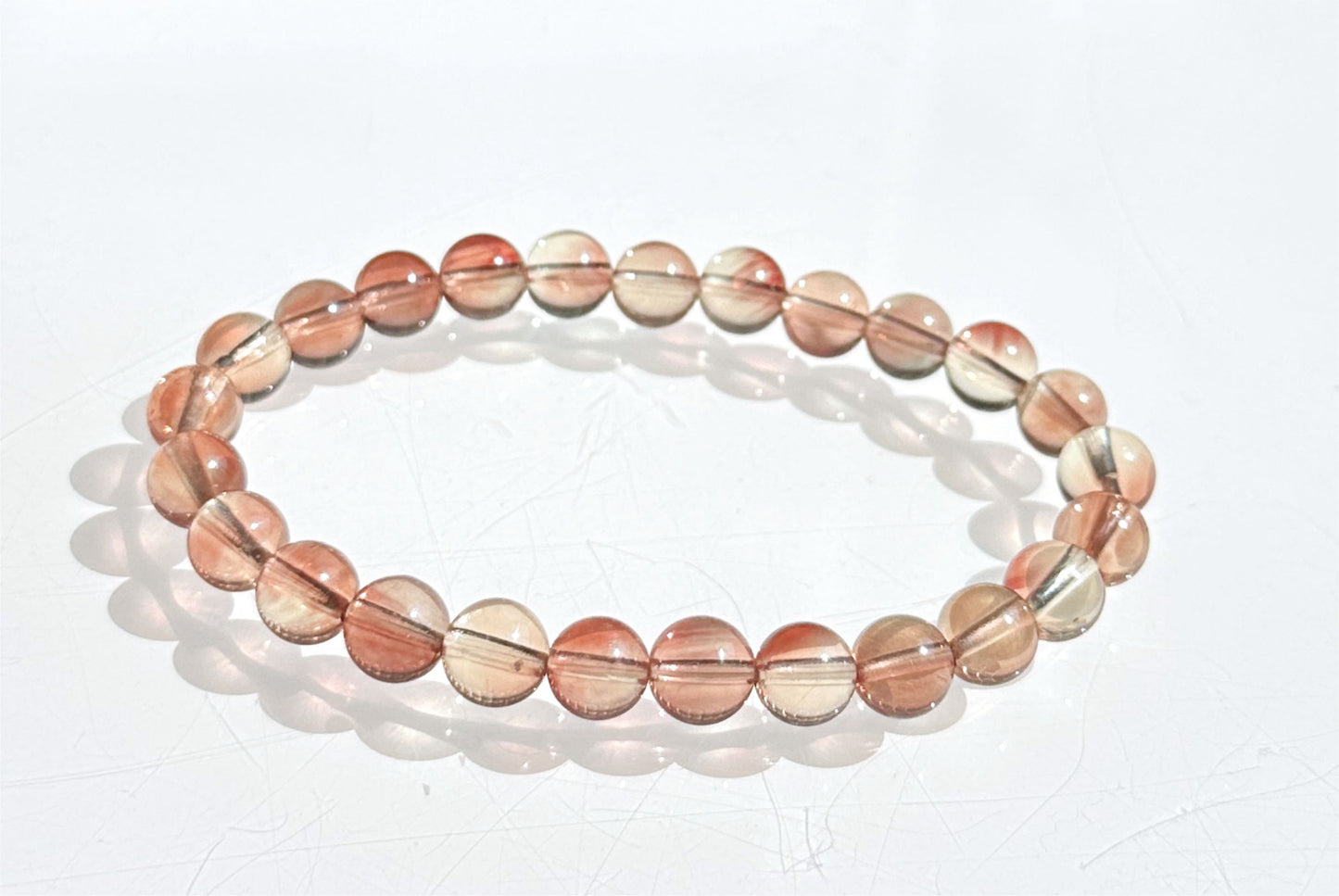 7.5mm+, Certified Natural Andesine labradorite bracelet, Andesine Bracelet, 天然安德森拉长石手串