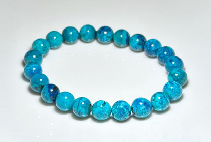 9mm+, Certified Natural Shattackite Bracelet, Blue Rare Untreated Shattackite Bracelet, 天然凤凰石手串