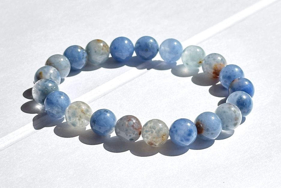 9mm+, Certified High Grade Natural Blue Rabbit Hair Quartz Bracelet, Blue Rabbit Hair Rutile Quartz Bracelet, 天然收藏级蓝兔毛团子手串