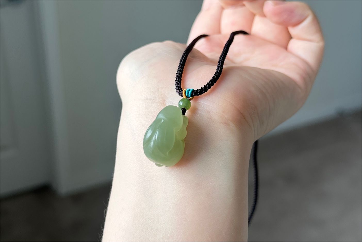 Certified Natural Lake-Green Nephrite Jade Carved Little Rabbit Pendant | Handcrafted Jade | High-Quality Icy Jade Charm,天然冰湖水绿软玉小兔子吊坠