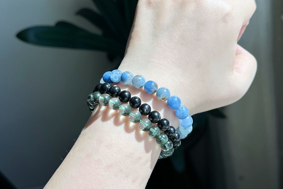 9mm+, Certified High Grade Natural Blue Rabbit Hair Quartz Bracelet, Blue Rabbit Hair Rutile Quartz Bracelet, 天然收藏级蓝兔毛团子手串
