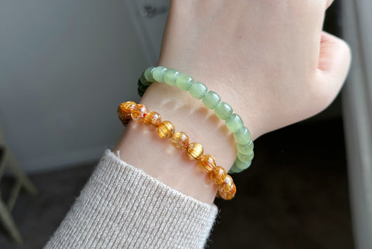 8mm, Certified Natural High Quality Lake Green Nephrite Jade Beads Bracelet, 天然湖水绿和田玉手串