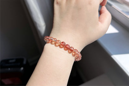 7.5mm+, Certified Natural Andesine labradorite bracelet, Andesine Bracelet, 天然安德森拉长石手串