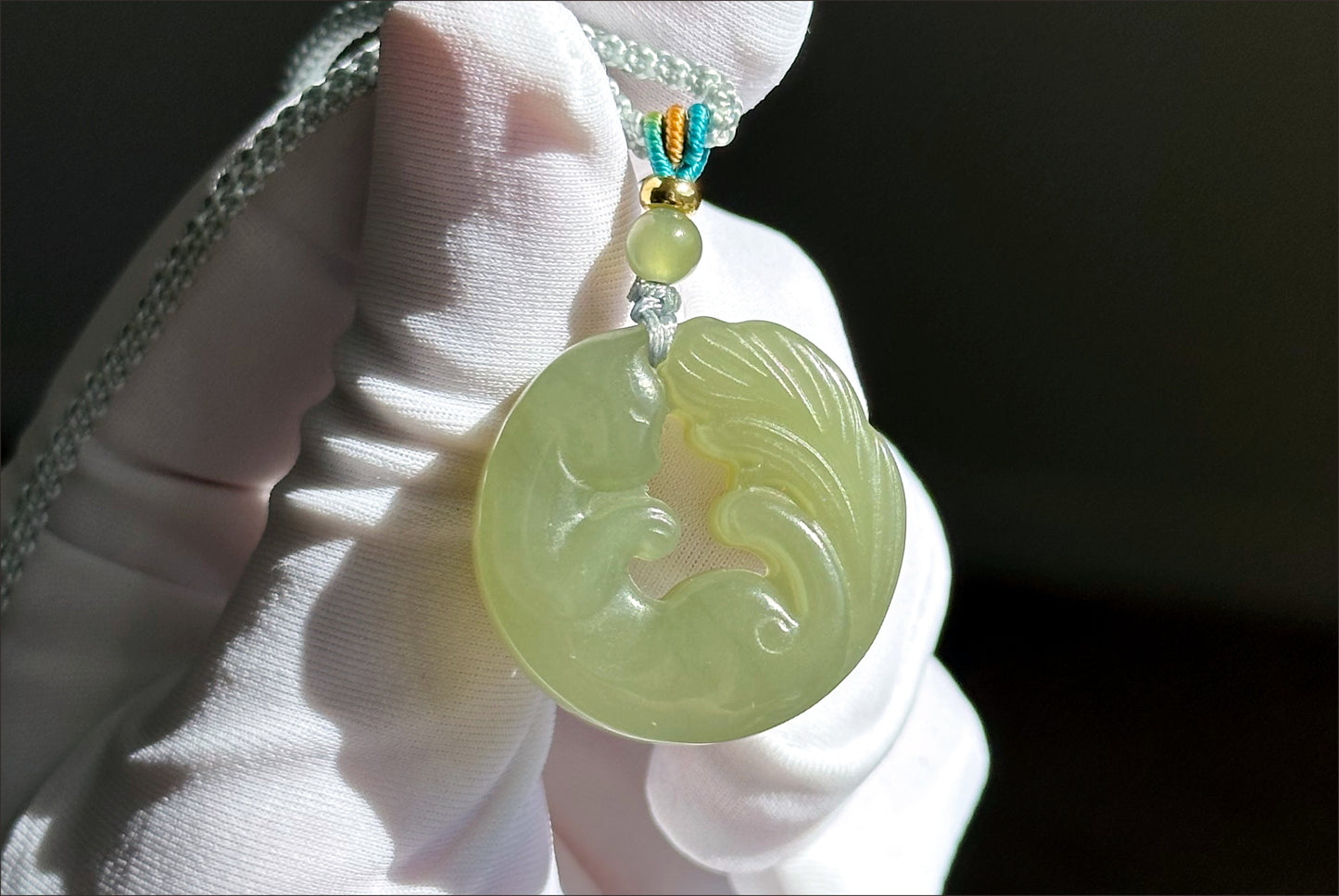 Certified Natural Green Qingshui nephrite jade Carved Kitten Nephrite Jade Carved Kitten Pendant, Nephrite Jade Cat Pendant, 天然绿晴水和田玉雕刻小猫咪吊坠