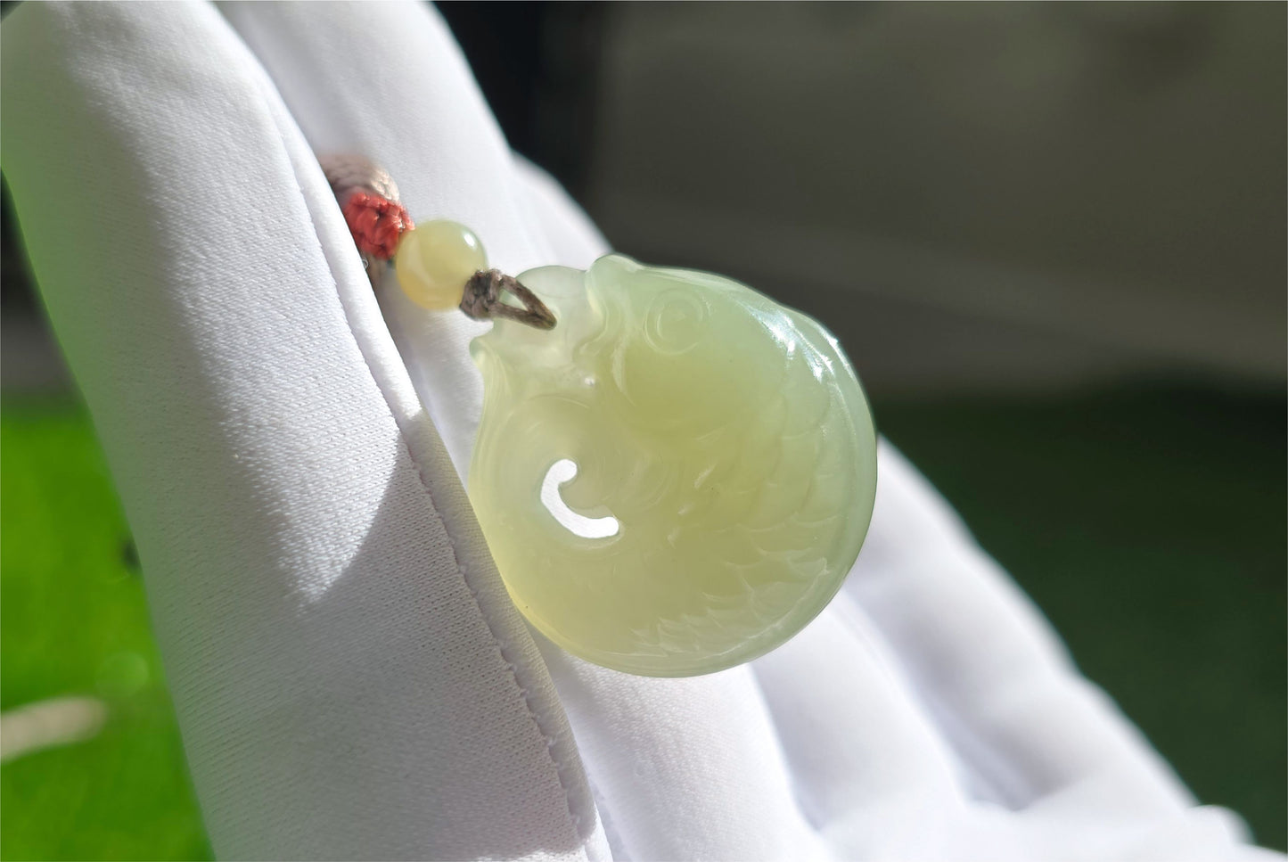 Certified Natural Qingshui Nephrite Jade Carved Koi Fish Pendant, 天然晴水和田玉雕刻锦鲤吊坠