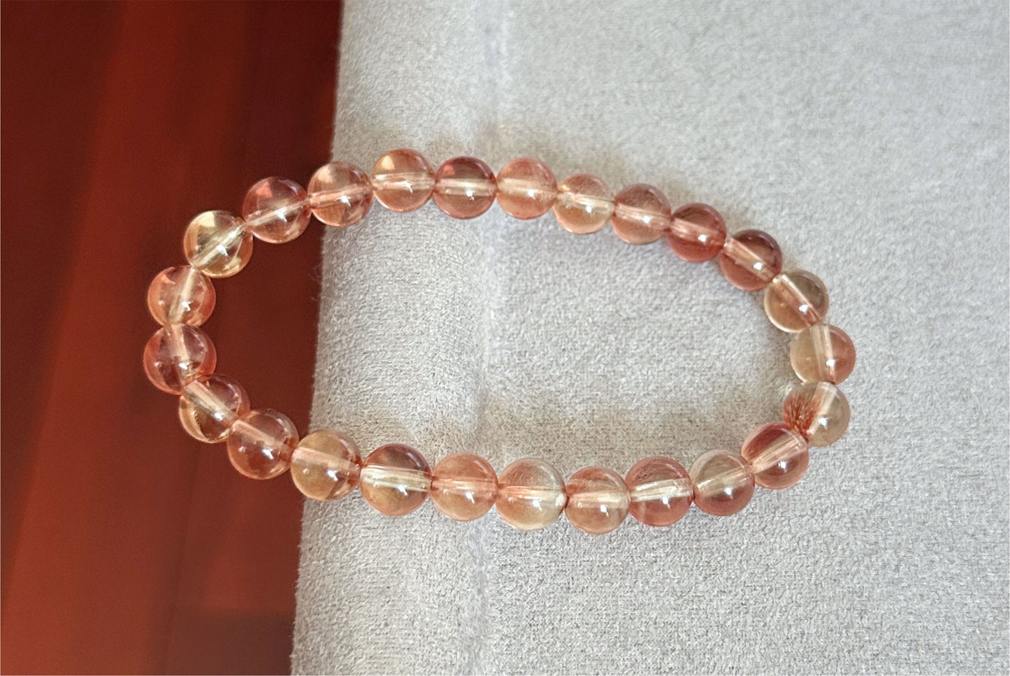 7.5mm+, Certified Natural Andesine labradorite bracelet, Andesine Bracelet, 天然安德森拉长石手串