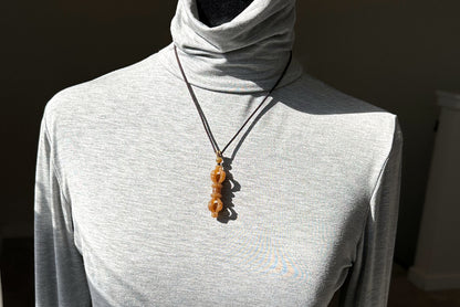 Certified Natural High Quality Sugar Brown Nephrite Jade Hand Carved Vajra Pestle Pendant, 天然且末糖玉手工雕刻降魔杵吊坠