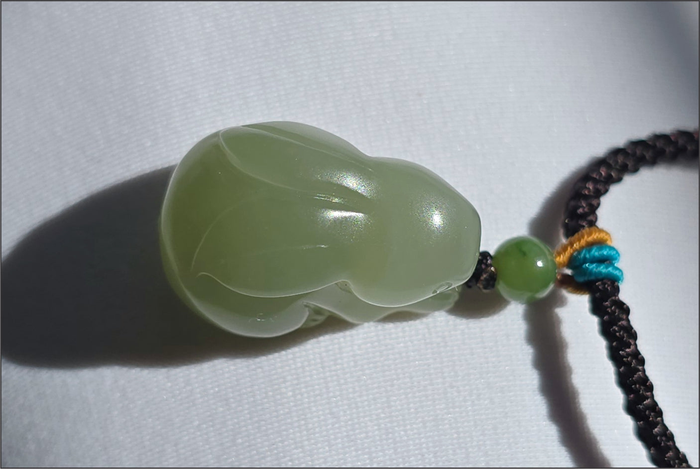 Certified Natural Lake-Green Nephrite Jade Carved Little Rabbit Pendant | Handcrafted Jade | High-Quality Icy Jade Charm,天然冰湖水绿软玉小兔子吊坠