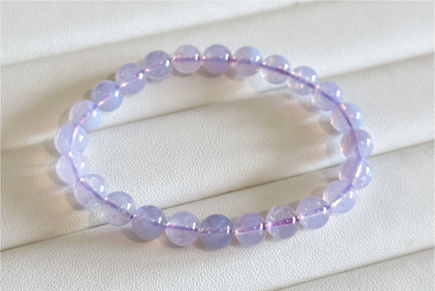 8mm, Certified Natural Lavender Moon Quartz Bracelet, Natural Lavender Quartz Bracelet,天然薰衣草紫玉晶手串
