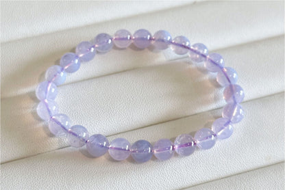 8mm, Certified Natural Lavender Moon Quartz Bracelet, Natural Lavender Quartz Bracelet,天然薰衣草紫玉晶手串