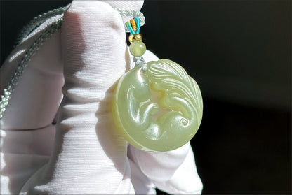 Certified Natural Green Qingshui nephrite jade Carved Kitten Nephrite Jade Carved Kitten Pendant, Nephrite Jade Cat Pendant, 天然绿晴水和田玉雕刻小猫咪吊坠