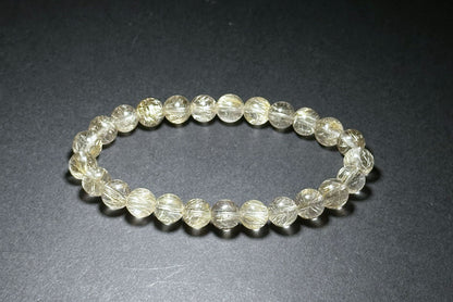 7.5mm+, Certified Natural Silver Rutilated Quartz Bracelet, Venus silver rutilated quartz bracelet, 天然小众维纳斯魔鬼银发晶手串