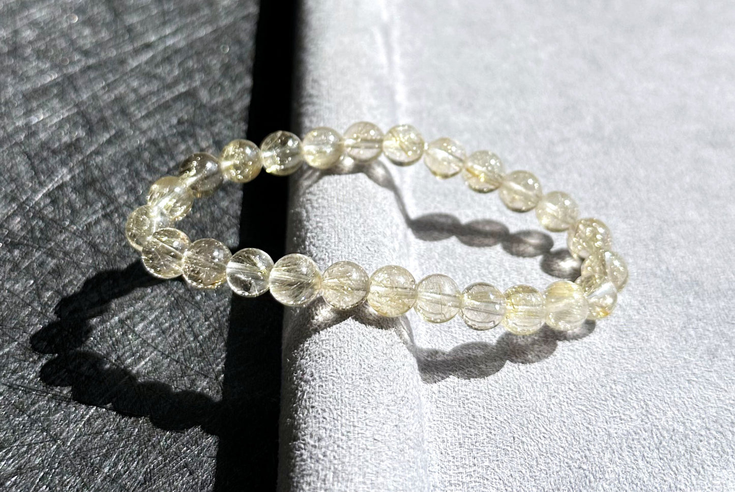 7.5mm+, Certified Natural Silver Rutilated Quartz Bracelet, Venus silver rutilated quartz bracelet, 天然小众维纳斯魔鬼银发晶手串