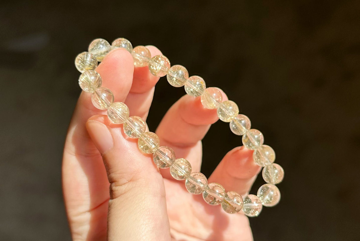 7.5mm+, Certified Natural Silver Rutilated Quartz Bracelet, Venus silver rutilated quartz bracelet, 天然小众维纳斯魔鬼银发晶手串