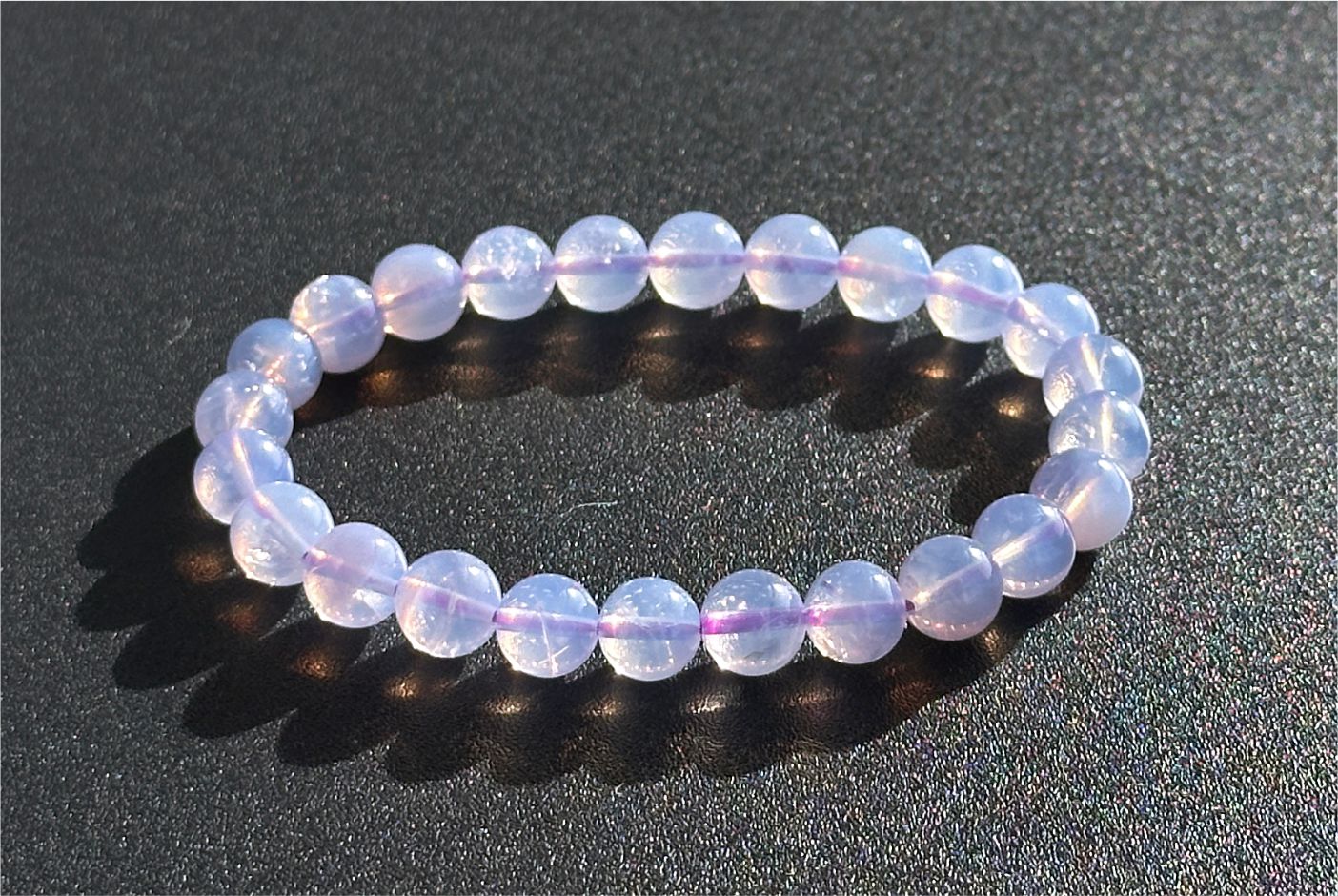 8mm, Certified Natural Lavender Moon Quartz Bracelet, Natural Lavender Quartz Bracelet,天然薰衣草紫玉晶手串