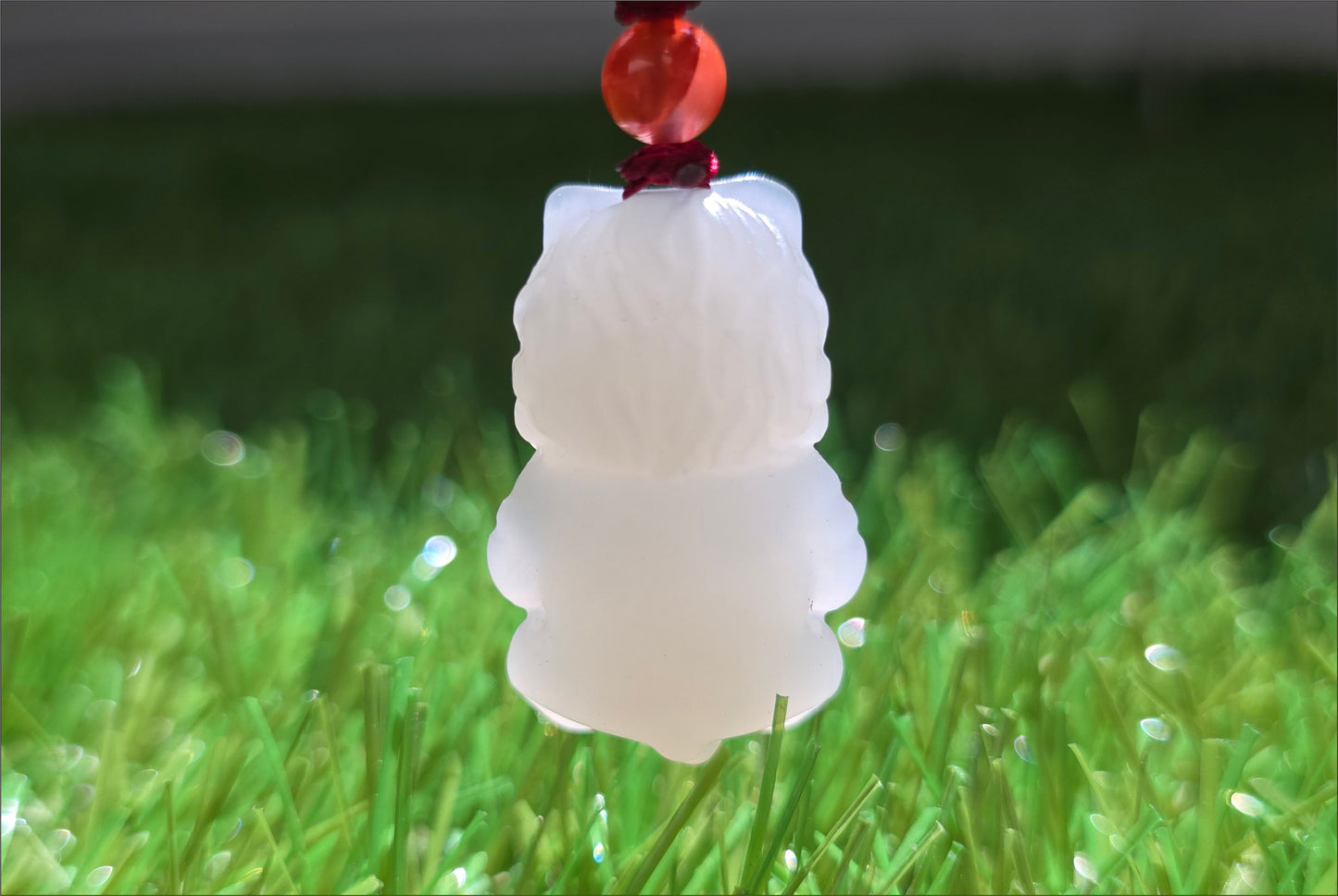 Certified Natural Smoky Gray Nephrite Jade Carved Lion Dance Pendant, 天然浅烟紫和田玉雕刻醒狮吊坠