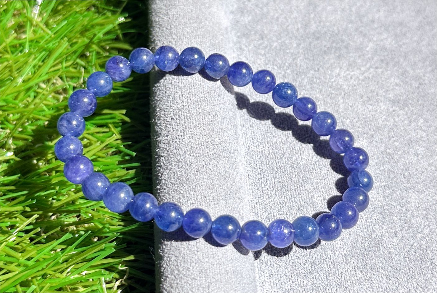 6mm+, Certified Natural High Grade Vivid Violet-Blue Tanzanite bracelet, Natural Blue Tanzanite Beads bracelet, 天然收藏级浓艳蓝紫色坦桑石手串
