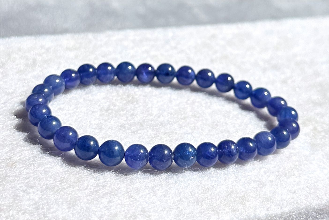 6mm+, Certified Natural High Grade Vivid Violet-Blue Tanzanite bracelet, Natural Blue Tanzanite Beads bracelet, 天然收藏级浓艳蓝紫色坦桑石手串