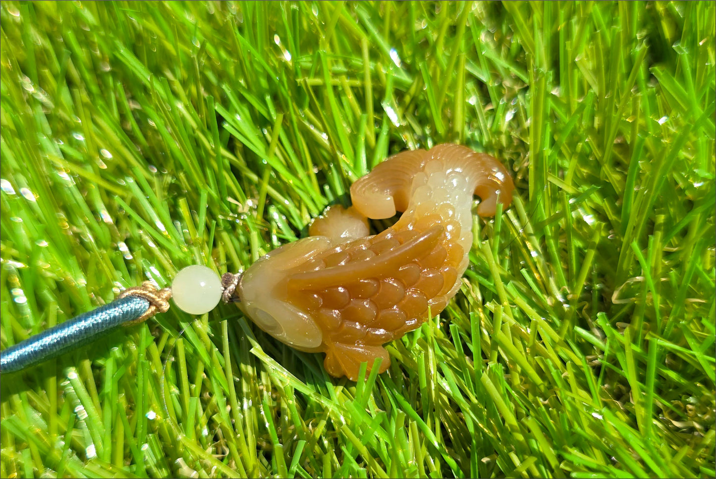 Certified Natural High Quality Sugar Brown and White Nephrite Jade Hand-Carved Koi Fish Pendant, 天然且末糖白和田玉苏工手工雕刻锦鲤吊坠