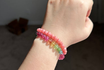 6.7mm+, Certified Natural Argentina Rhodochrosite Bracelet, Argentina Rhodochrosite Beads Bracelet, 天然阿根廷红纹石手串