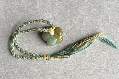 Certified Natural Qiemo Blue and Sugar Nephrite Jade Hand-Carved Persimmon Small Handheld, 天然且末蓝带糖柿子小手把