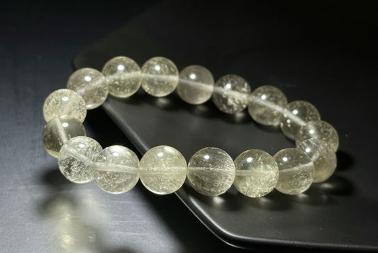 12mm+, Rare Top Quality Natural Authentic Libyan Desert Glass Tektite Bracelet, 天然星云利比亚黄金陨石手串