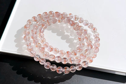 Natural Translucent Auralite 23 Bracelet Three Wraps Bracelet, High Clarity Auralite 23, 天然透体极光23多圈手串