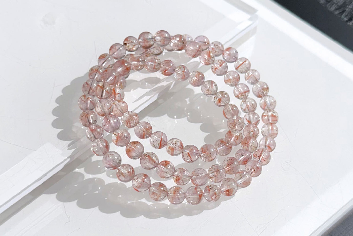 Natural Translucent Auralite 23 Bracelet Three Wraps Bracelet, High Clarity Auralite 23, 天然透体极光23多圈手串
