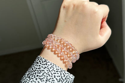 Natural Translucent Auralite 23 Bracelet Three Wraps Bracelet, High Clarity Auralite 23, 天然透体极光23多圈手串