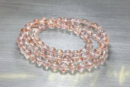 Natural Translucent Auralite 23 Bracelet Three Wraps Bracelet, High Clarity Auralite 23, 天然透体极光23多圈手串