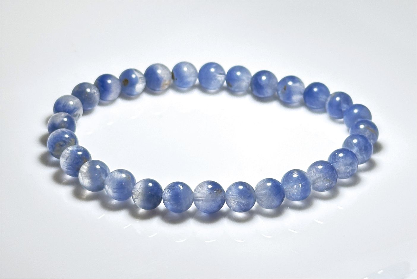 6.5mm+, Certified Rare Find Natural Treasure Bowl inclusion Blue Dumortierite Beads Bracelet, 天然收藏级聚宝盆蓝线石蓝绒晶手串