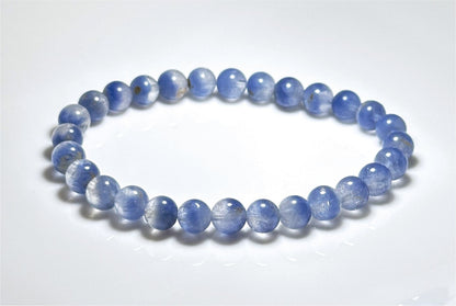 6.5mm+, Certified Rare Find Natural Treasure Bowl inclusion Blue Dumortierite Beads Bracelet, 天然收藏级聚宝盆蓝线石蓝绒晶手串