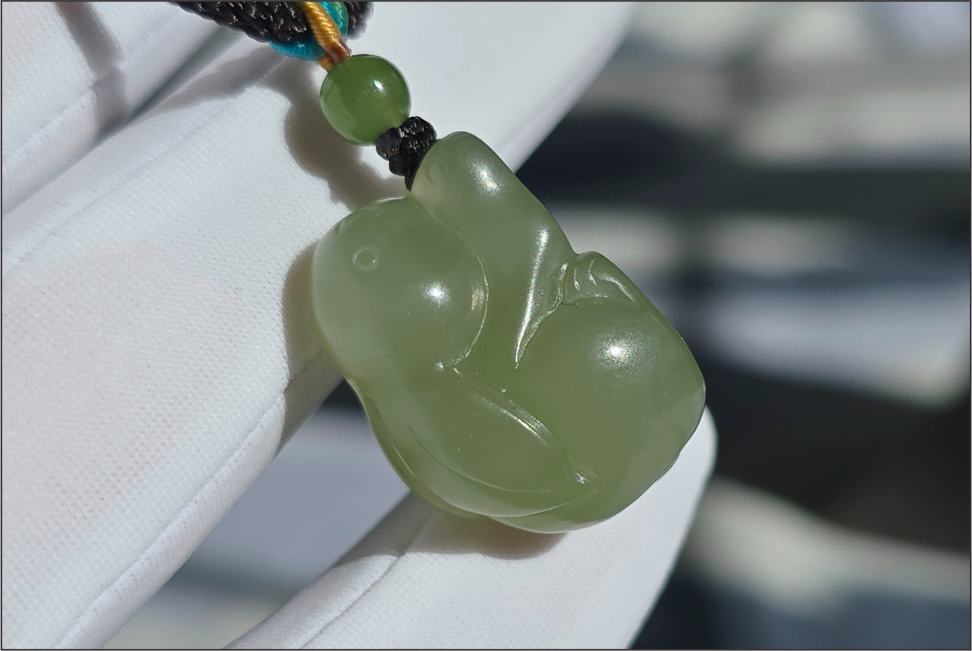 Certified Natural Lake-Green Nephrite Jade Carved Little Rabbit Pendant | Handcrafted Jade | High-Quality Icy Jade Charm,天然冰湖水绿软玉小兔子吊坠