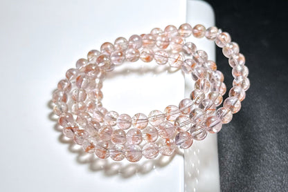 Natural Translucent Auralite 23 Bracelet Three Wraps Bracelet, High Clarity Auralite 23, 天然透体极光23多圈手串