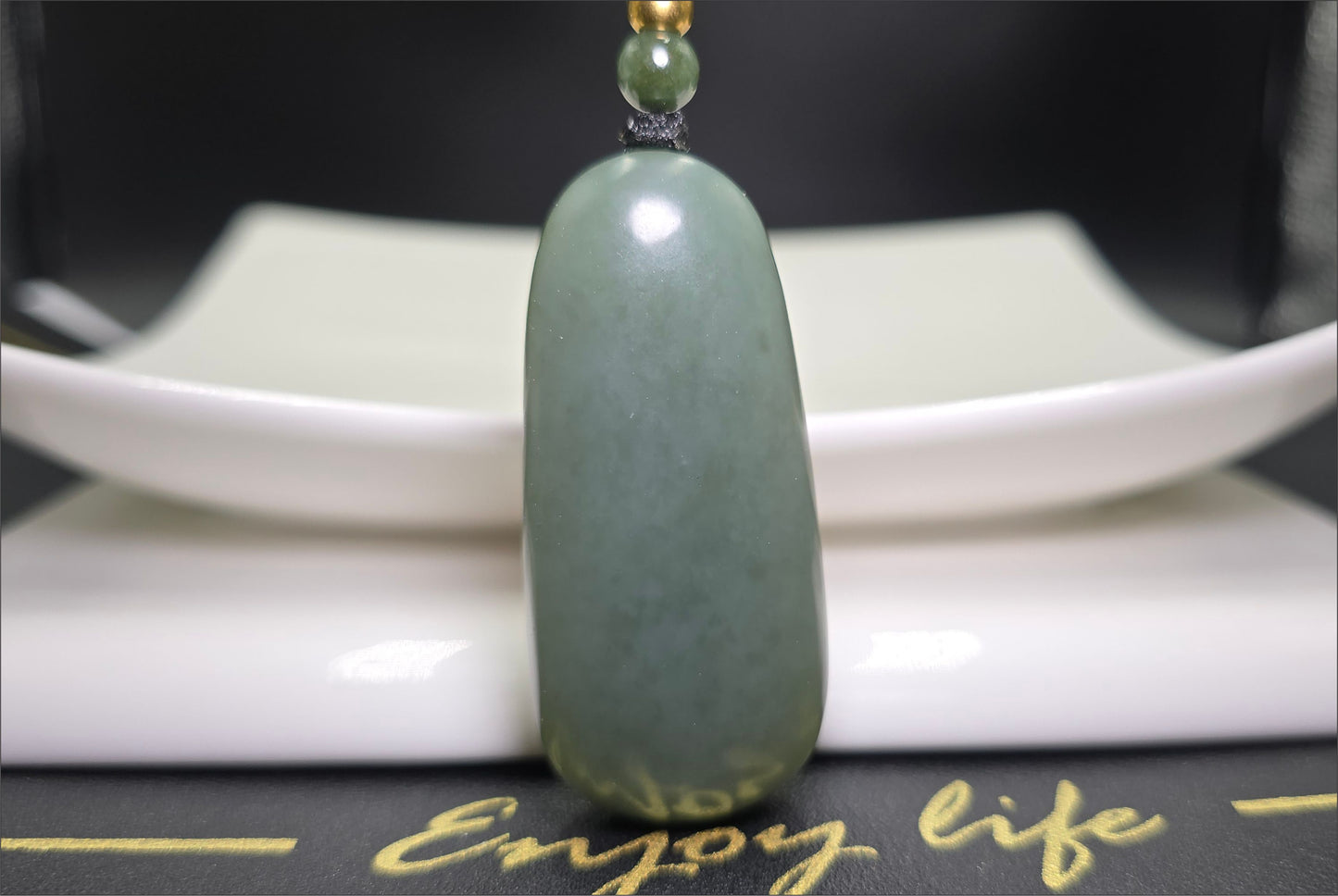 Certified Natural Qiemo Blue Nephrite Jade Carved Dragon Pillar Pendant, 天然且末蓝龙盘柱吊坠