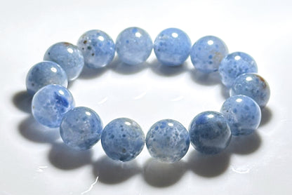14mm+, Certified Collection Grade Natural Blue Rabbit Hair Quartz Bracelet, Blue Rabbit Hair Rutile Quartz Bracelet, 天然收藏级蓝兔毛团子手串