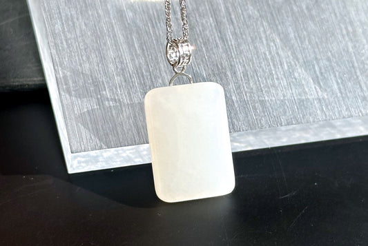 Certified Icy White Jade Small Wushi Pai Peace Amulet Pendant, White Nephrite Pendant, 天然无优化白玉小无事牌吊坠