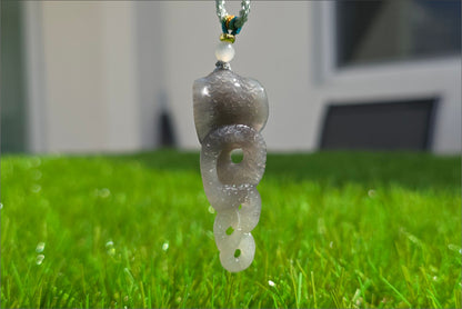 Certified Natural Smoky Purple and Lotus Pink Nephrite Jade Hand Carved Cobra Pendant, Nephrite Jade Snake Pendant, 天然烟紫藕粉双色和田玉手工雕刻蛇吊坠