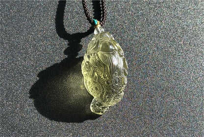 21.45 grams,Natural Authentic Libyan Desert Glass Tektite Hand Carved Money Toad Pendant,  天然利比亚黄金陨石手雕金蟾吊坠