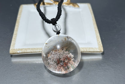Natural High Clarity phantom quartz Pendant, Ghost quartz Pendant, 天然彩幽灵吊坠, Garden Phantom Quartz Pendant