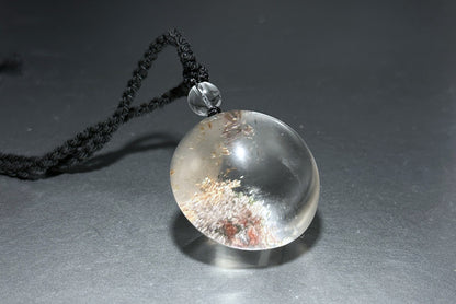Natural High Clarity phantom quartz Pendant, Ghost quartz Pendant, 天然彩幽灵吊坠, Garden Phantom Quartz Pendant
