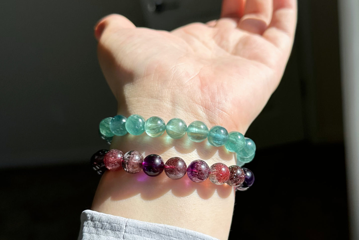 9mm, Certified Undyed Grade Icy Transparent Greenish Blue Kyanite Bracelet, Kyanite Bracelet, 稀有透体无烤无染冰透体绿蓝晶石
