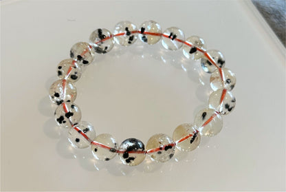 11mm, Certified Rare Find Natural Top Grade Citrine with Hollandite Beads Bracelet, Citrine Hollandite Quartz, 巴西天然黄水晶海胆手串