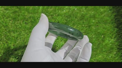 61mm, Certified Natural Siberian Spinach Green Nephrite Jade Bangle, 天然俄老油菠菜绿碧玉手镯